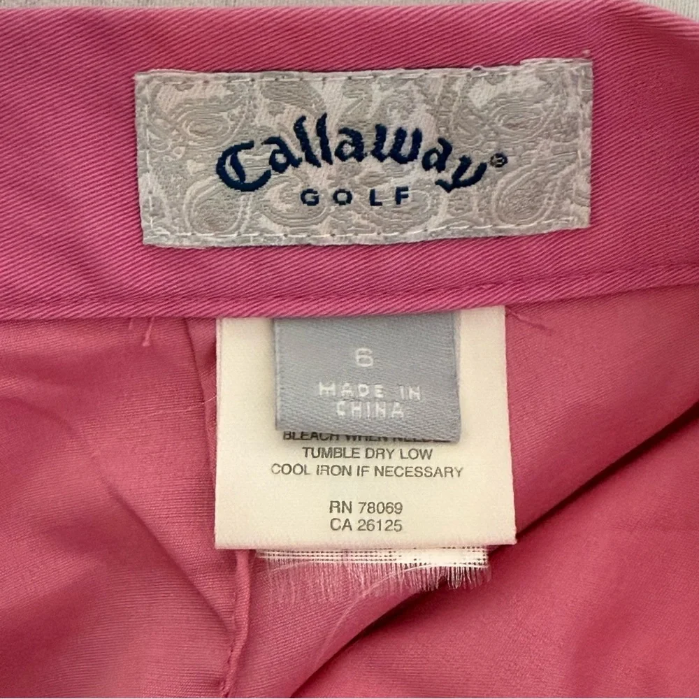 Callaway Golf Pink Skort With Side Pockets Size 6